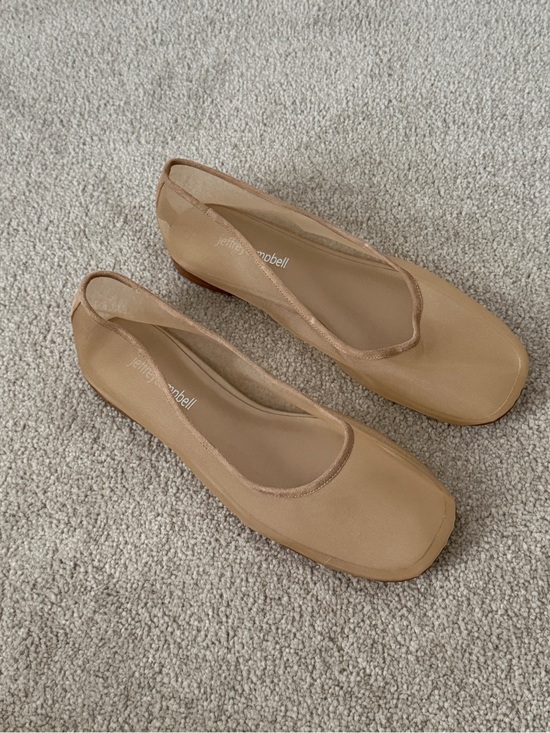 Jeffrey Campbell Shoes - Jeffrey Campbell mesh tan ballet flat